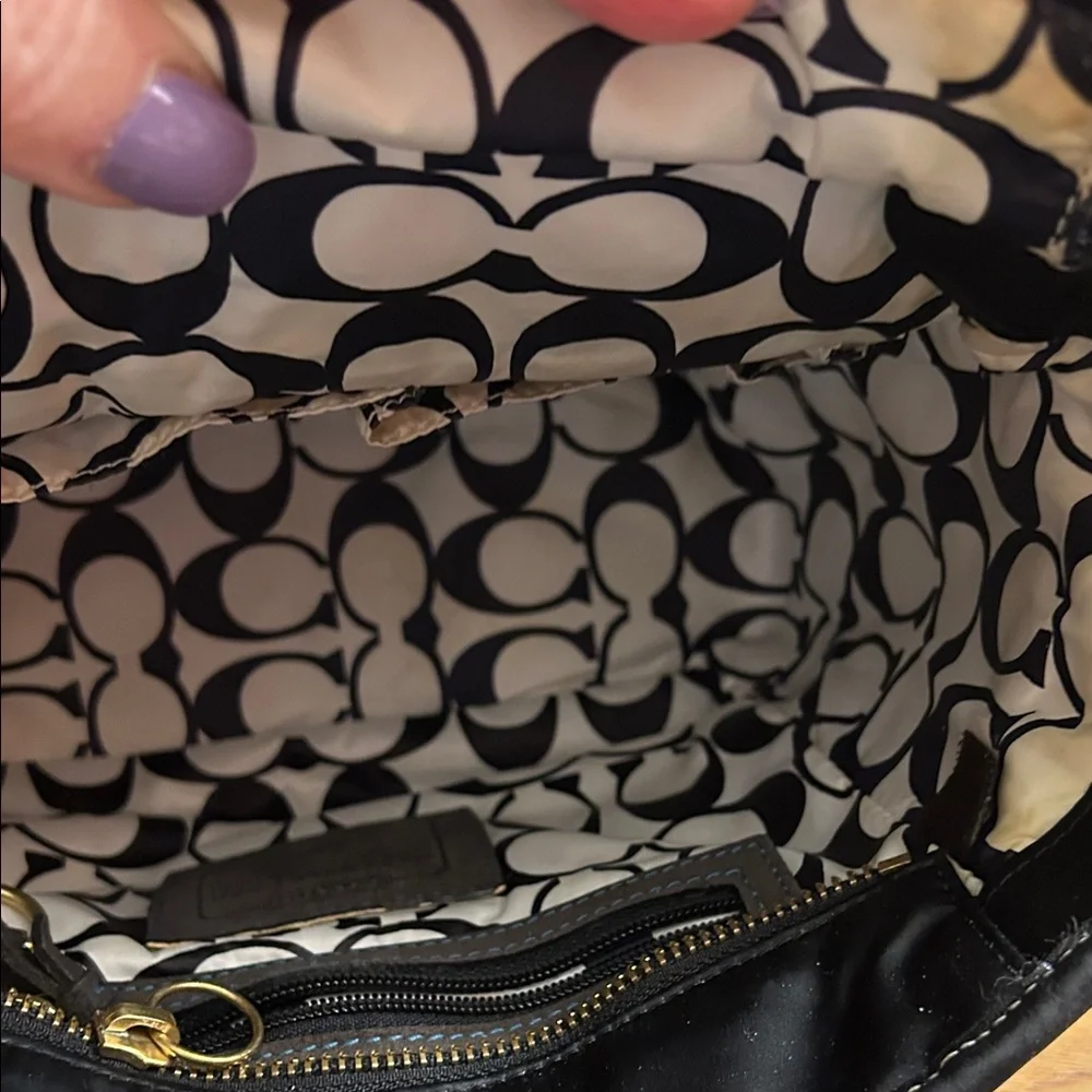Coach Hampton Black Zip Nylon / Suede Mini Tote
11.5” wide x 8” high - Picture 11 of 16
